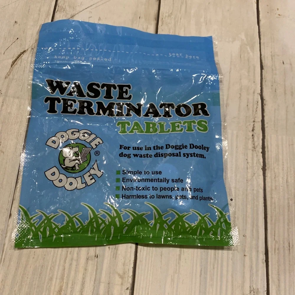 Doggie Dooley Waste Terminator Tablets White Disposal Solid Liquid 12